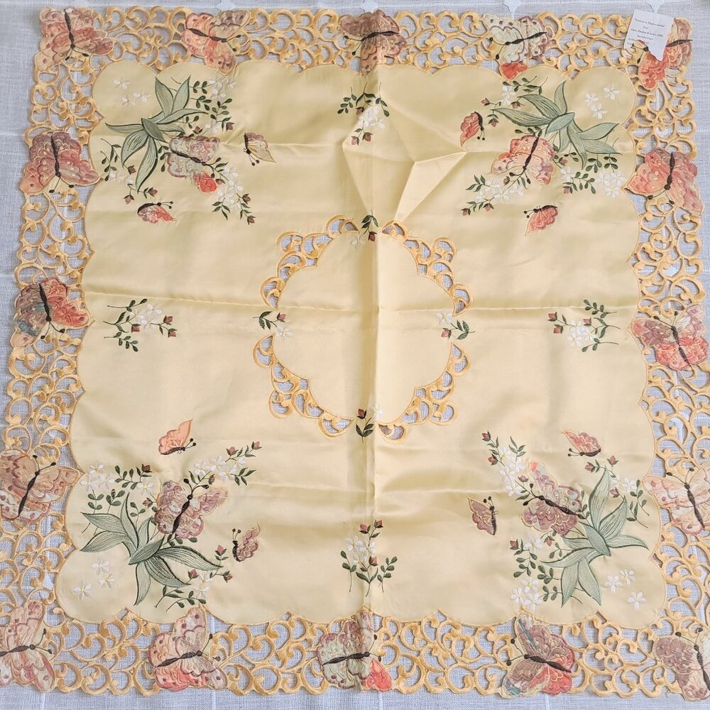 Gebr. Raebel & Sohn German Vintage Butterfly Table Cloth